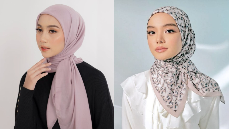 Cara Memakai Jilbab Segi Empat
